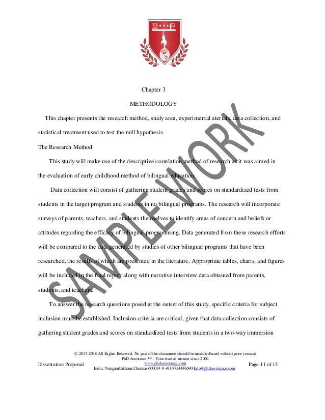Research proposal assistance