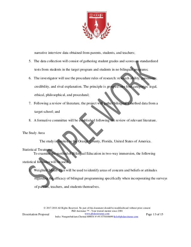 Phd dissertation assistance proposal