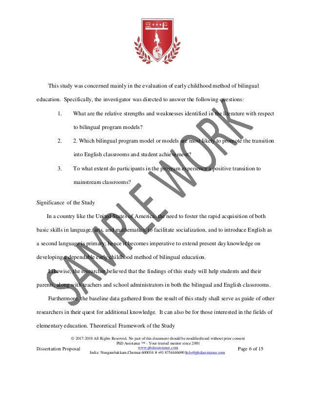 Dissertation proposal assistance