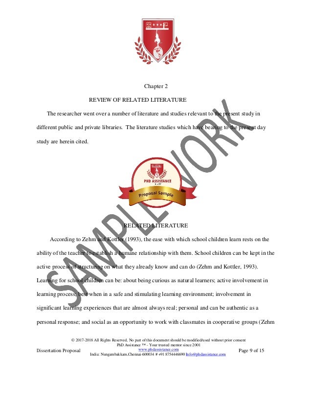 Dissertation proposal assistance