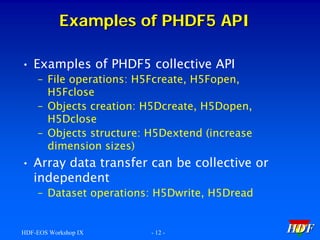Parallel HDF5 Introductory Tutorial | PDF