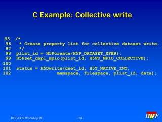 Parallel HDF5 Introductory Tutorial | PDF