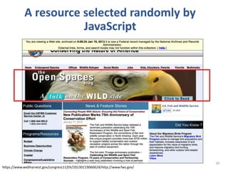 30
https://www.webharvest.gov/congress112th/20130119060624/http://www.fws.gov/
A resource selected randomly by
JavaScript
 