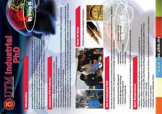 Ph d industri utm brochure pg 1 aug2011