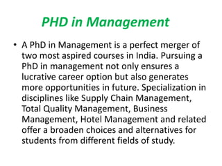 Phd in management | PPTX