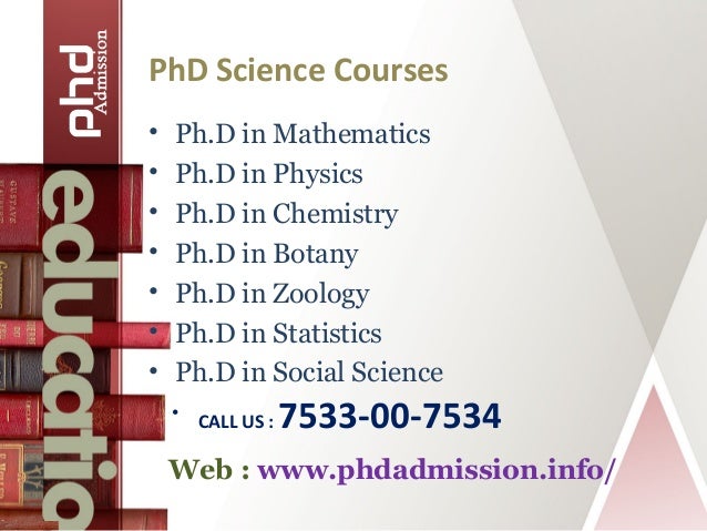 phd in science education in india