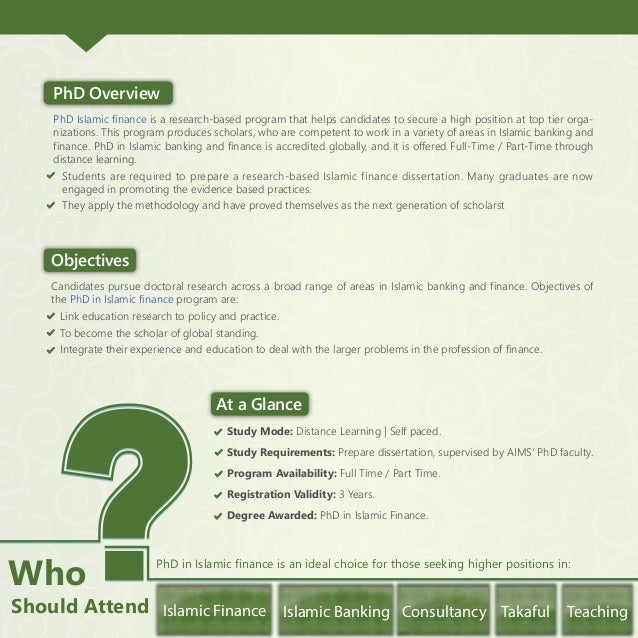 Phd in finance by distance learning