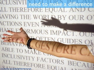 need to make a difference




http://www.ﬂickr.com/photos/69402304@N00/169193698
 