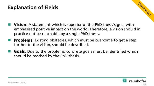 Phd vision statement