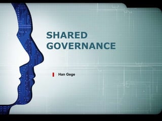 SHARED
GOVERNANCE
Han Gege
 
