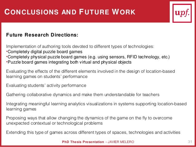 Phd thesis future work