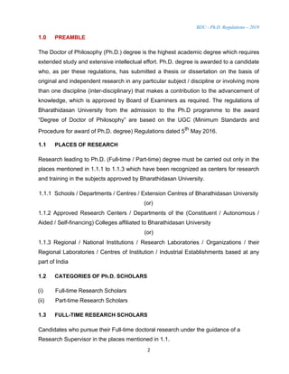 bharathidasan university phd thesis guidelines