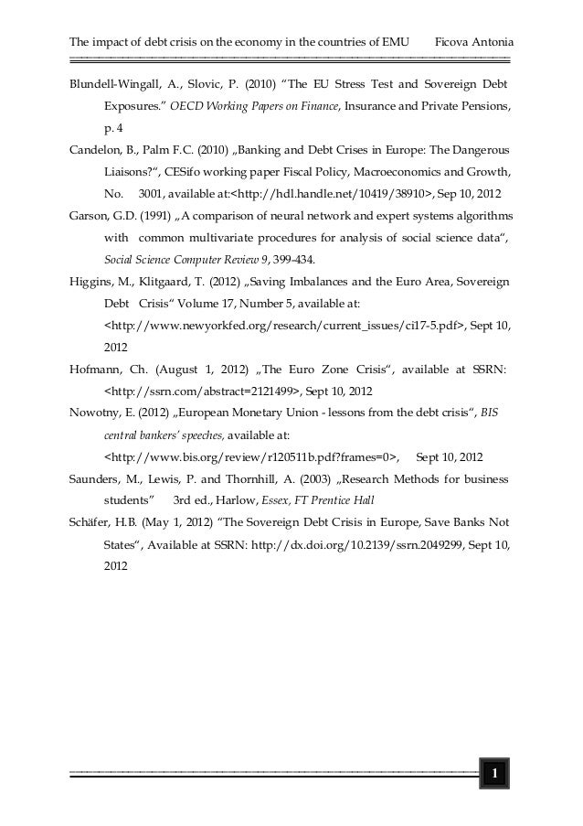 Research paper on debt market