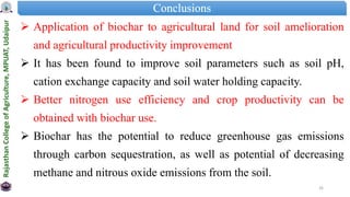 Effect of Biochar on Crop Productivity and Soil Health | PPT