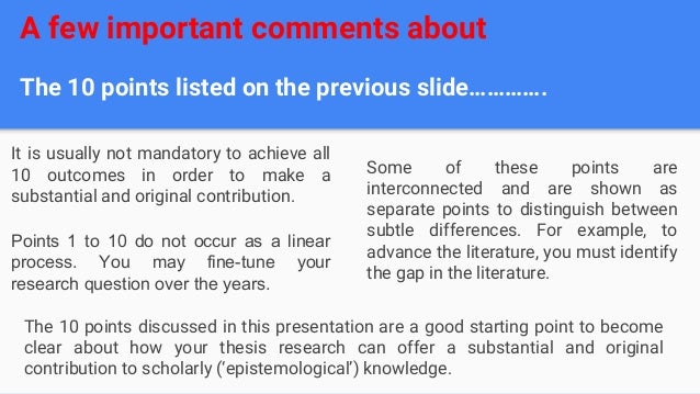 Phd thesis original contribution