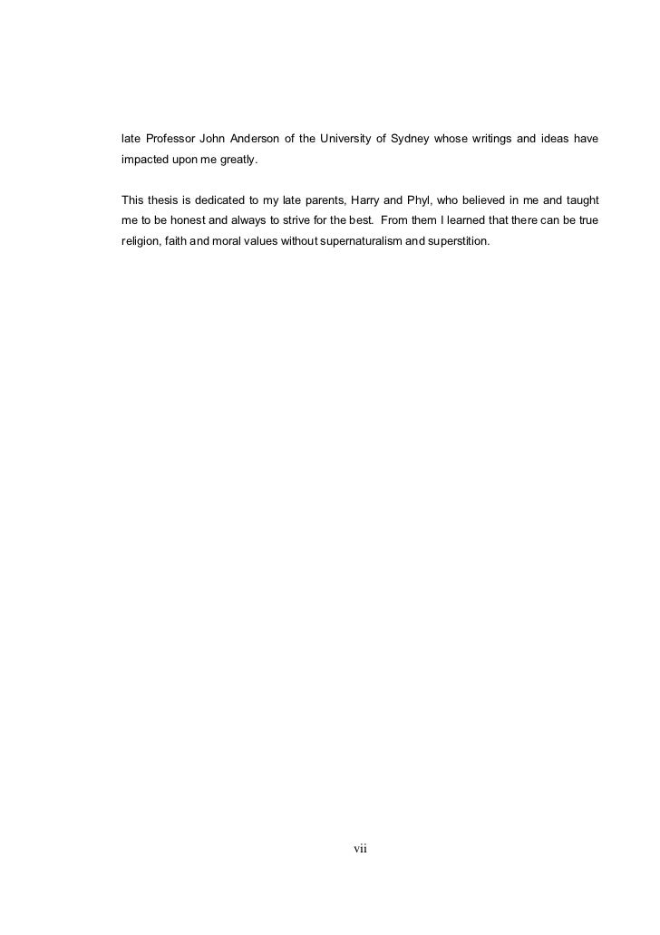 Dedication in a phd thesis pdf