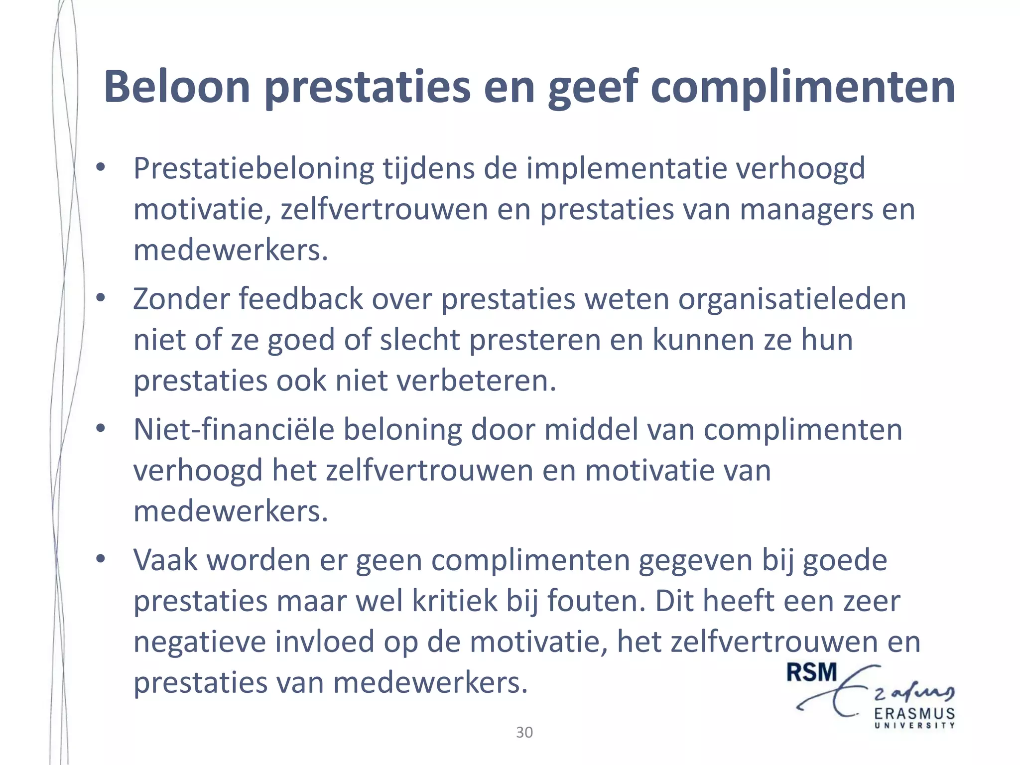 Review of Literature
both hard and soft aspects of implementation management and neglect of either
may cause implementation failure (ibid). Thus, it appears that a broader
perspective is needed to understand implementation which incorporates an
understanding of the organizational context and behavioral issues as well as the
more formal analytical aspects (e.g. Piercy and Morgan, 1994; Noble, 1999).
2.3.2 The Dichotomy of Strategy Formulation and Implementation
A debate within the strategy implementation literature is whether strategy
formulation and implementation should be treated as separate or intertwined
processes. In most cases where implementation is considered, many strategy
researchers have treated strategy implementation as a separate stage after strategy
formulation (i.e. Wheelen and Hunger, 1993; Johnson and Scholes, 2001; Hofer
and Schendel, 1997; Drazin and Howard, 1993). According to Guth and
MacMillan (1986: 313), ‘widely supported approaches to the general management
task divide it into strategy formulation and implementation, with the implication
that general management first formulates strategy, using rational procedures, then
designs an organization structure and a set of management processes to elicit
organizational behavior required to implement it’ (cf. Ansof, 1965; Learned et al.,
1969; Hofer and Schendel, 1997; Lorange and Vancil, 1977). This separation of
strategy formulation and implementation is what Mintzberg (1990) called the
dichotomy of thinking and doing.
The view of separation of formulation and implementation is not without
criticism. The tendency to treat strategy formulation and implementation as two
separate phases is often considered to be at the root of many failed strategies
(Quinn, Mintzberg, and James, 1988; Hambrick and Cannella, 1989). This is due
to the following reasons. First, when the formulation of a plan and the
implementation of the plan are separated, thinking is detached from doing, which
inhibits learning (Mintzberg, 1990).
Second, the dichotomy of formulation and implementation often ‘undermines
competitiveness by fostering an elitist view of management that tends to
disenfranchise most of the organization. Employees fail to identify with corporate
goals or involve themselves deeply in the work of becoming more competitive’
(Hamel and Prahalad, 1989: 75). Unsuccessful strategy implementation ‘is caused
by middle- and operating-level managers who are either ill-informed or
unsupportive of the chosen direction’ (Floyd and Wooldridge, 1992: 27). Middle
management’s involvement in strategy formulation enhances their commitment to
that strategy and its implementation (Wooldridge and Floyd, 1990; Oswald et al.,
1994). For example, if middle managers and lower-level employees are not

17

29

 