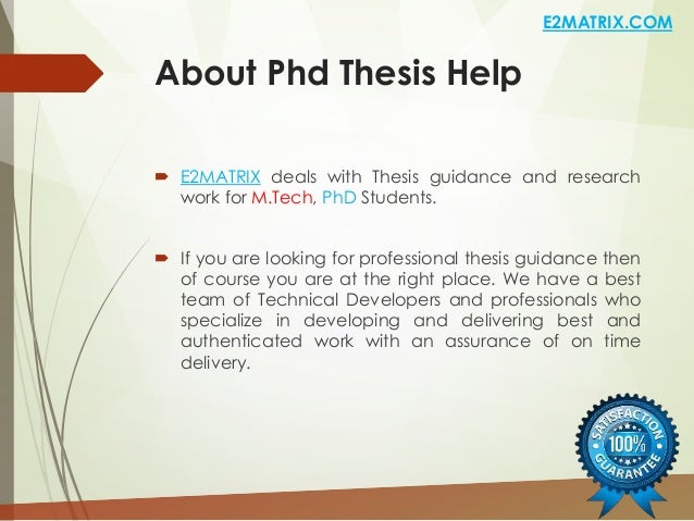 phd thesis help