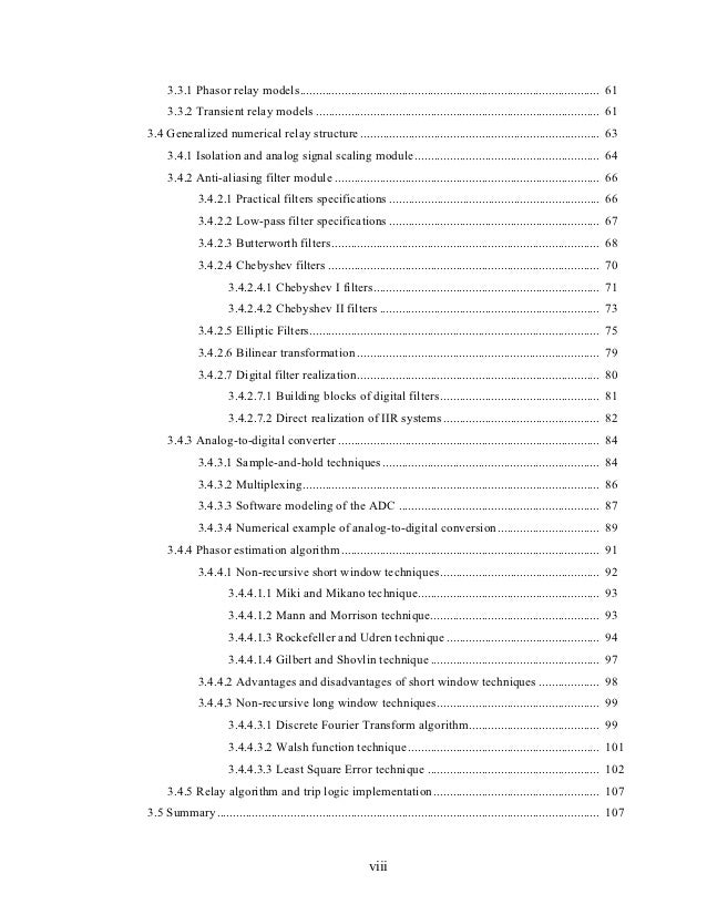 Thesis on power system protection