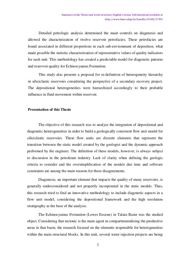 Thesis summaries