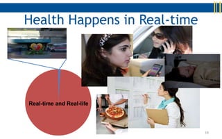 Health Happens in Real-time




Real-time and Real-life




                              19
 