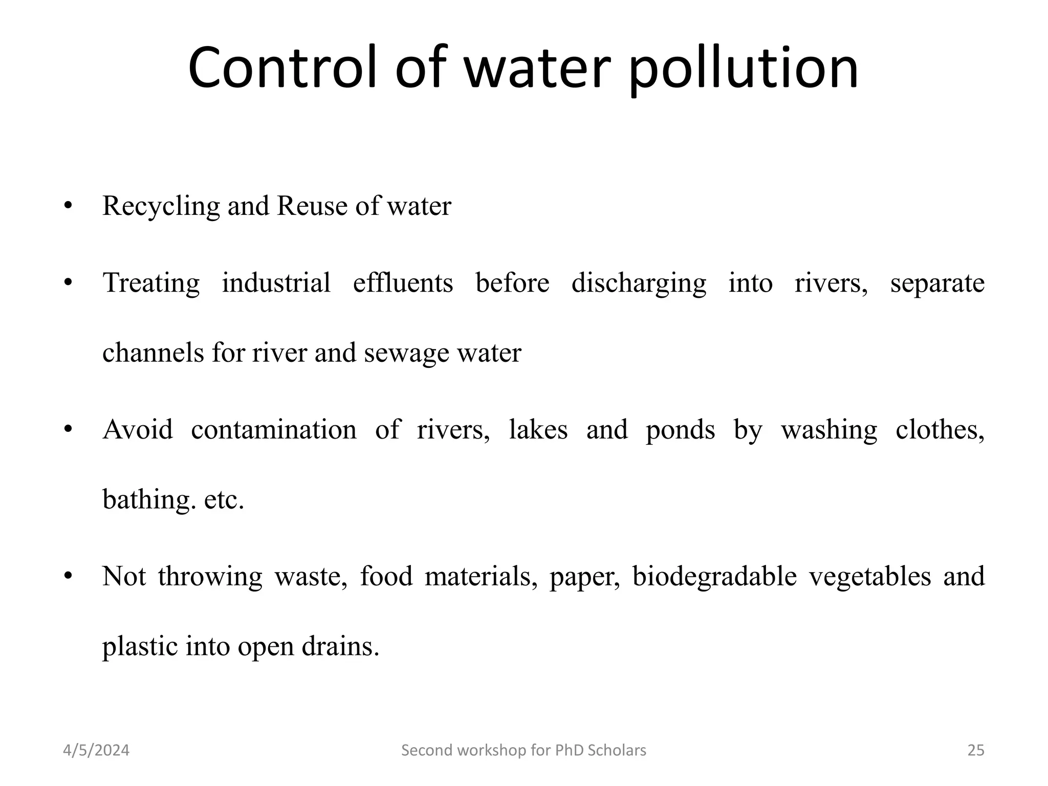 water pollution an overview and control and awareness | PPT