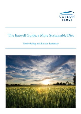 The Eatwell Guide: a More Sustainable Diet
Methodology and Results Summary
 