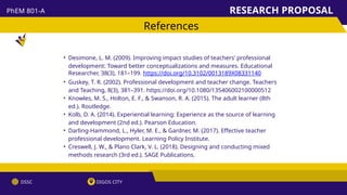 Impact of Professional Development Programs on Teacher Instructional ...