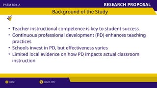 Impact of Professional Development Programs on Teacher Instructional ...