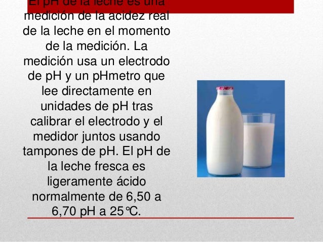 Cual Es El Ph De La Leche De Vaca