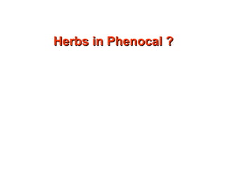 Herbs in Phenocal ? 