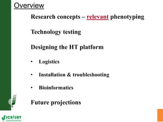High throughput assessment of plant canopy in progress