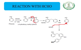 REACTION WITH HCHO
 