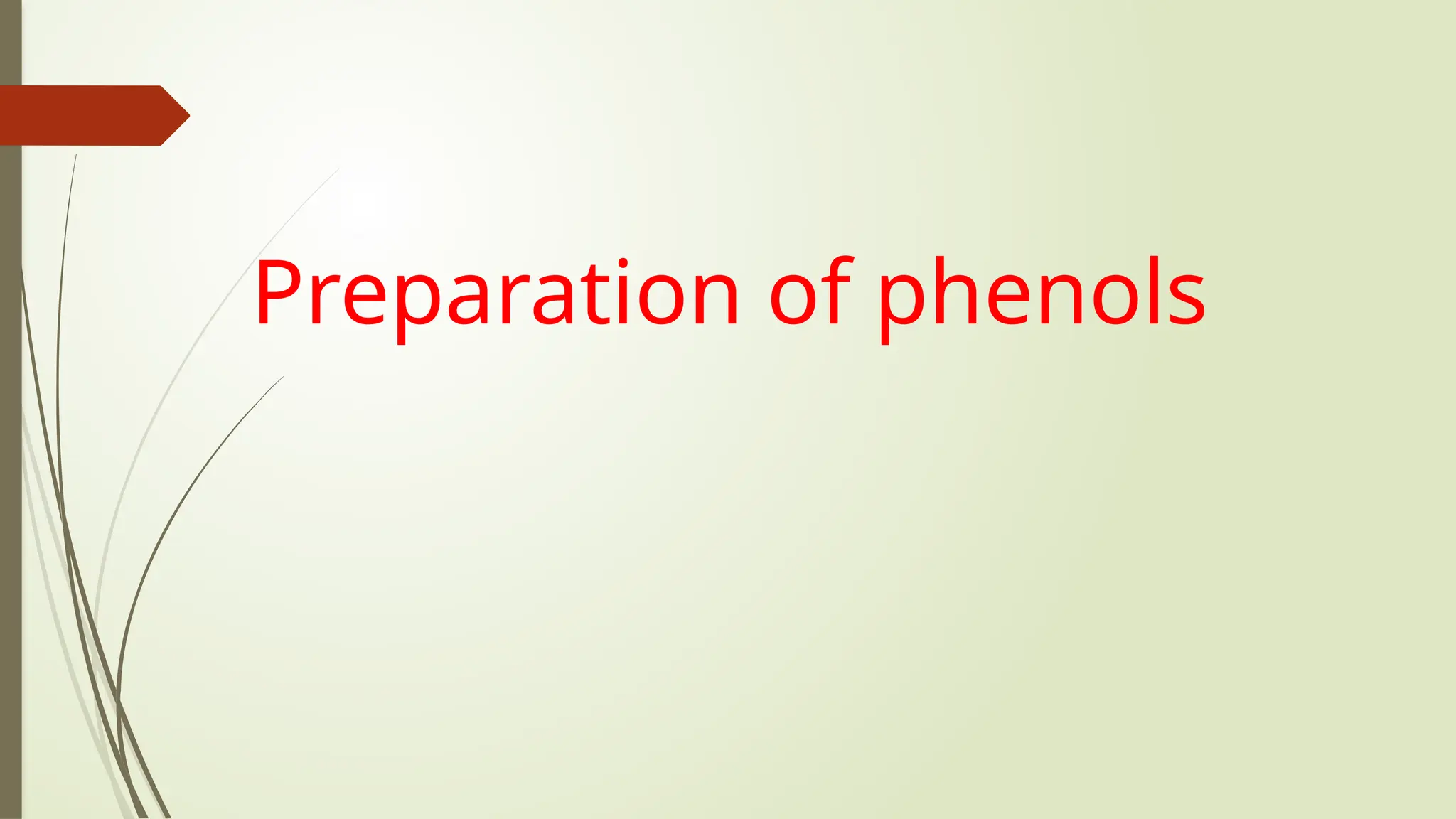 Preparation of phenols
 
