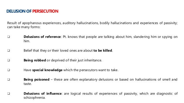 Phenomenology Of Delusion