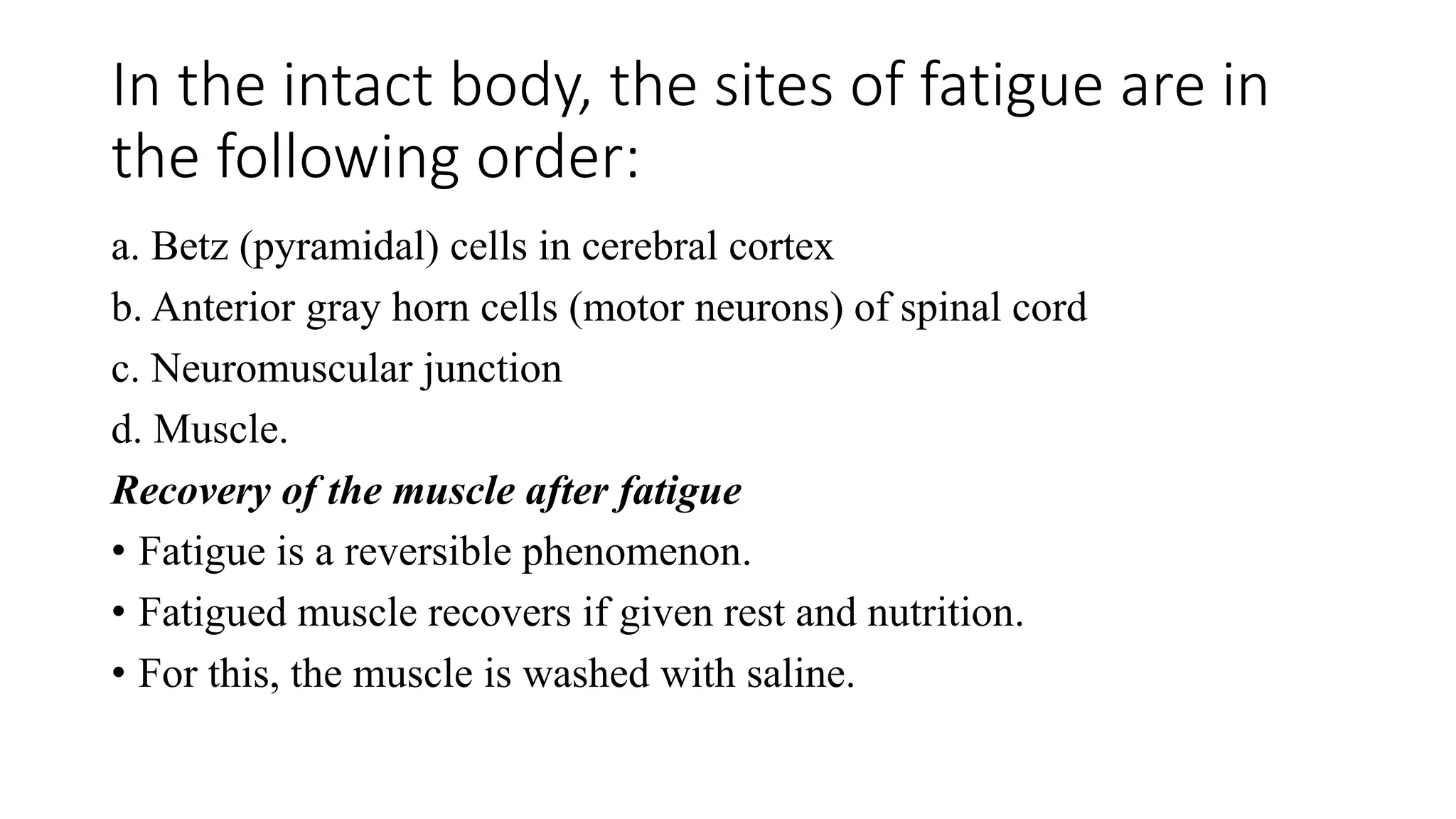 Phenomenon of fatigue by Pandian M | PPTX