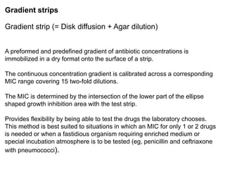 Phenotypic methods used in antimicrobial susceptibility testing