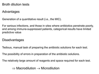 Phenotypic methods used in antimicrobial susceptibility testing