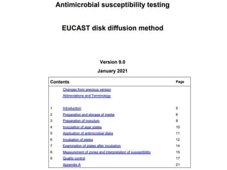 Phenotypic methods used in antimicrobial susceptibility testing