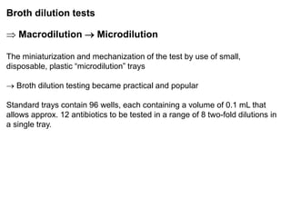 Phenotypic methods used in antimicrobial susceptibility testing