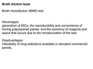 Phenotypic methods used in antimicrobial susceptibility testing