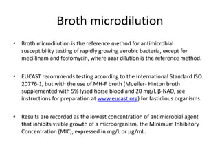 Phenotypic methods used in antimicrobial susceptibility testing