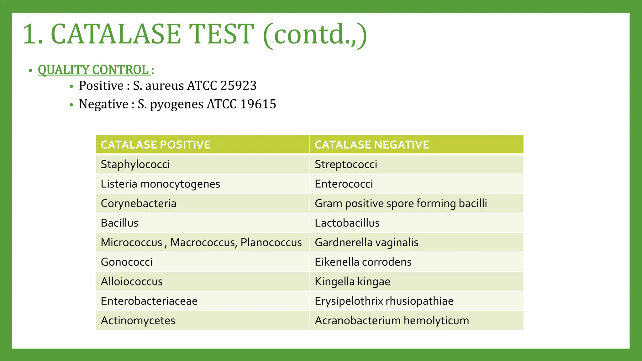 catalase test- principle, procedure, types, results,... PHENOTYPIC METHODS OF Bacterial identification- conventional ...