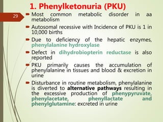 Phenylalanine & tyrosine amino acid metabolism | PPTX