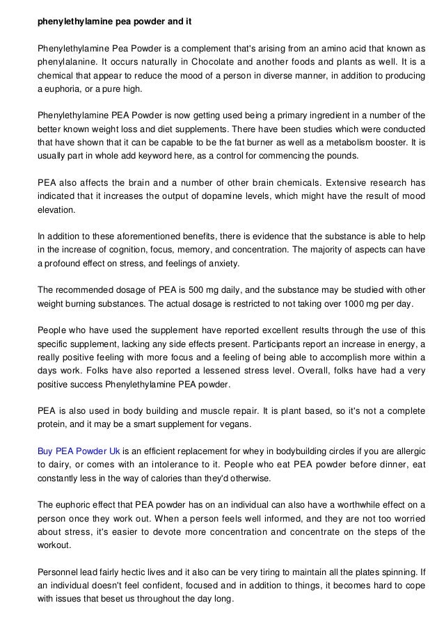 Phenylethylamine PEA Powder And it is Uses