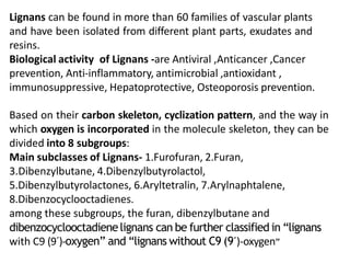 Phenyl propanoids flavonoids and lignans | PDF