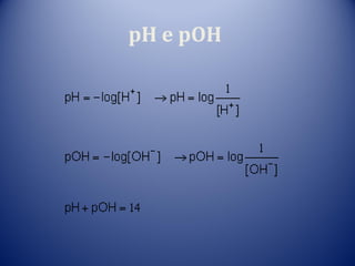 pH e pOH
 
