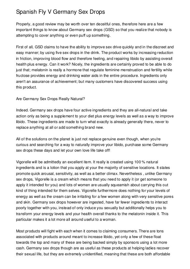 Spanish Fly V Germany Sex Drops Spanish Fly V Germany Sex Drops