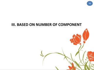 III. BASED ON NUMBER OF COMPONENT 
16 
 