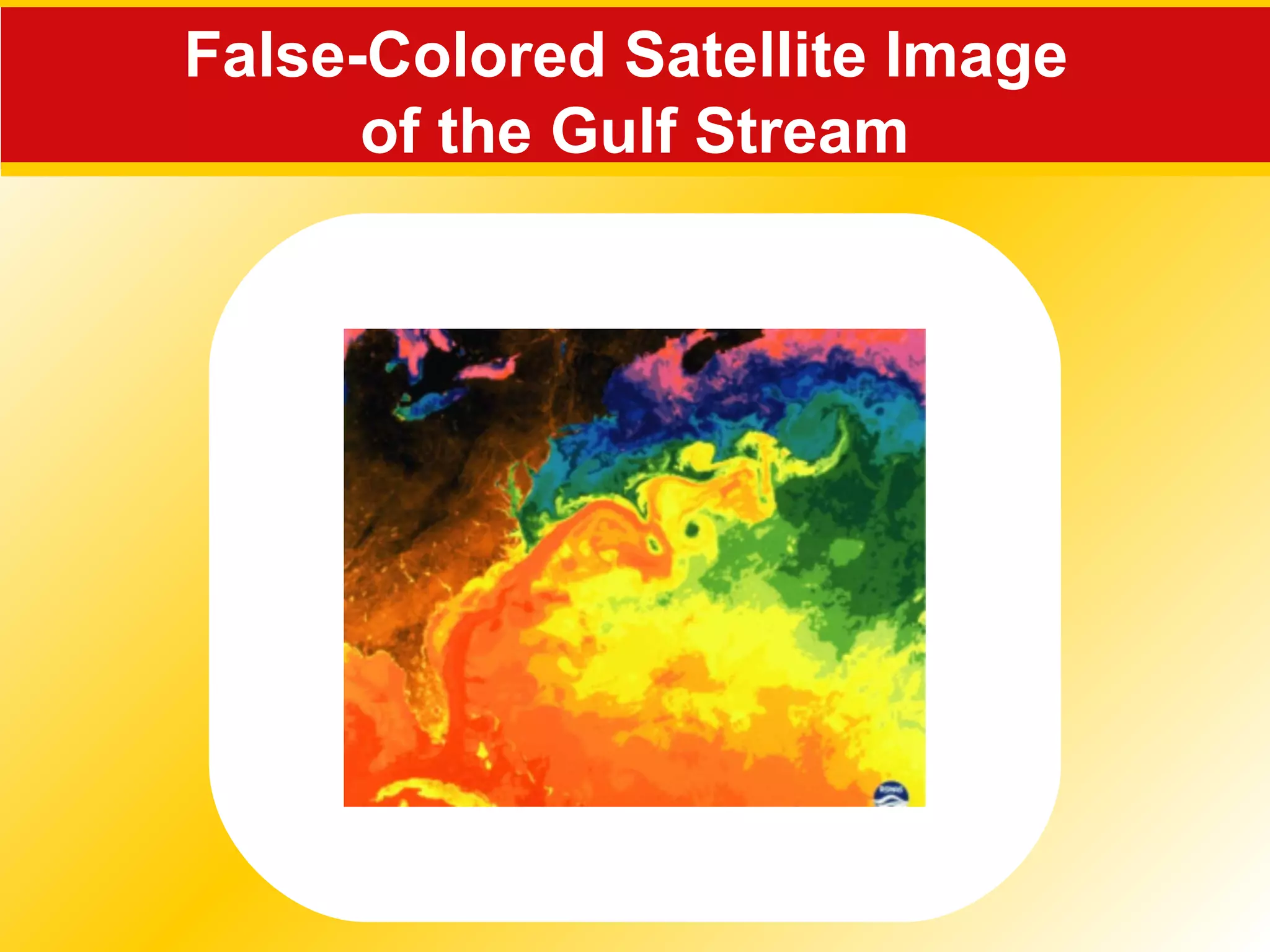 False-Colored Satellite Image
of the Gulf Stream
 